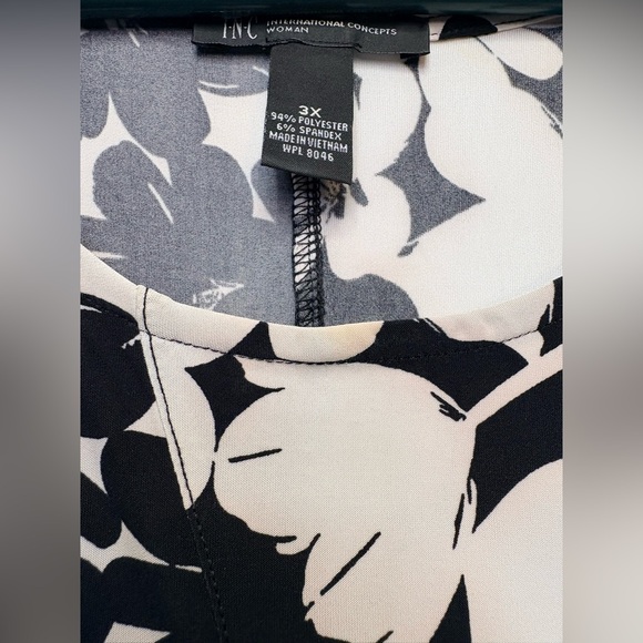 INC Black and White Floral Maxi Dress - Picture 4 of 5